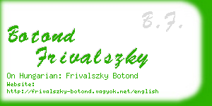 botond frivalszky business card